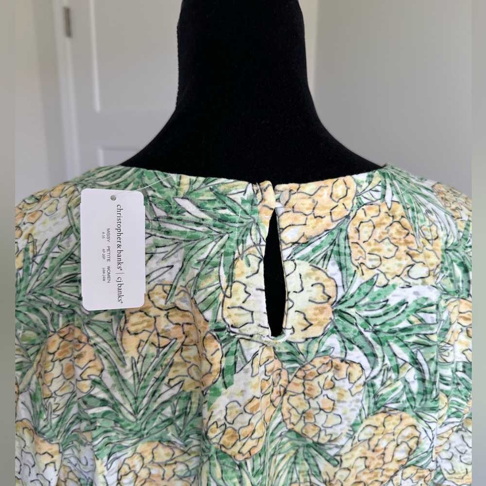 Women’s Christopher & Banks Pineapple Top - Picture 7 of 7